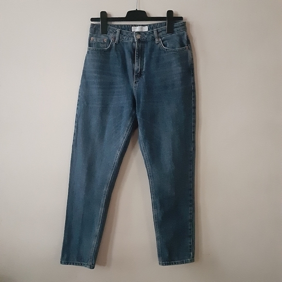 💥HOST PICK💥Topshop‎ mom jeans 100% cotton denim,cropped length,high ris - Picture 4 of 15